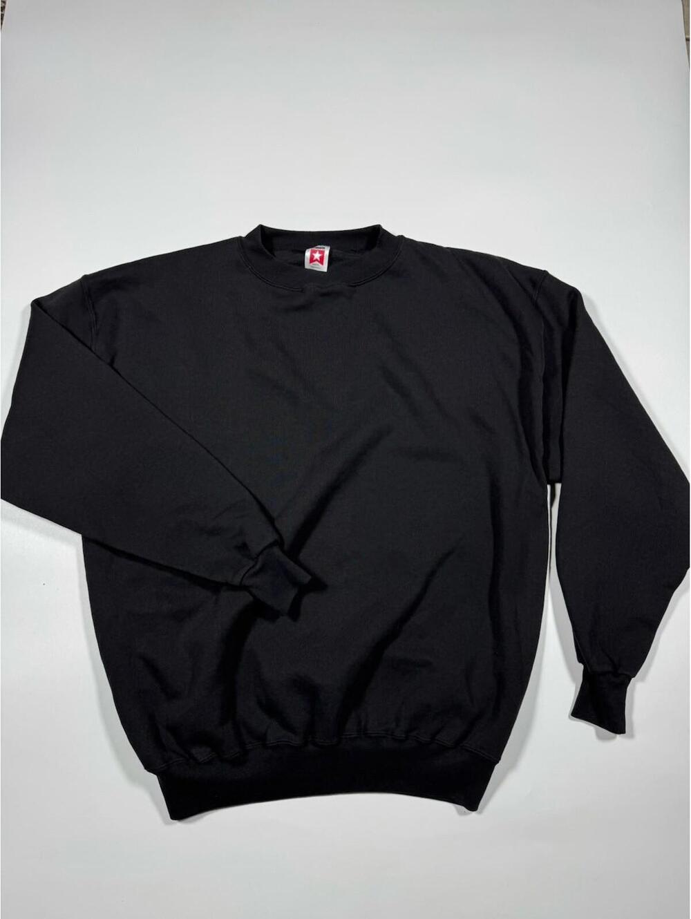 Bomark Black Crewneck Sweatshirt Made in USA Adult XL Blank